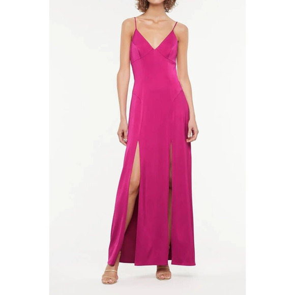 Manning Cartell Facetime Slip Gown Magenta Pink Maxi 4 - Picture 1 of 13